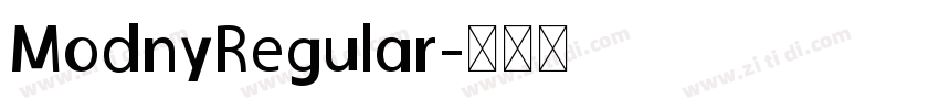 ModnyRegular字体转换