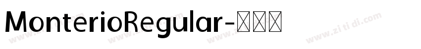 MonterioRegular字体转换