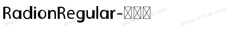RadionRegular字体转换