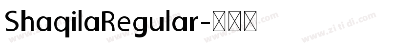 ShaqilaRegular字体转换