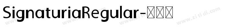 SignaturiaRegular字体转换