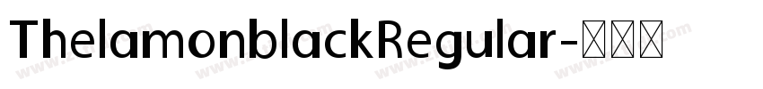ThelamonblackRegular字体转换