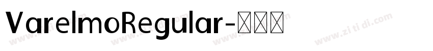 VarelmoRegular字体转换