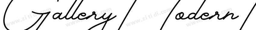 GalleryModernRegular字体转换