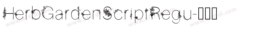 HerbGardenScriptRegu字体转换