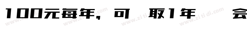100元每年，可领取1年热门会员转换字体字体转换