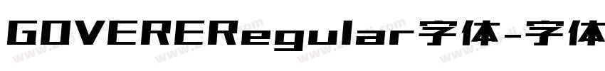 GOVERERegular字体字体转换
