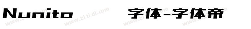 Nunito无衬线字体字体转换