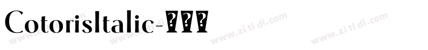 CotorisItalic字体转换