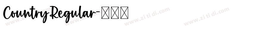 CountryRegular字体转换