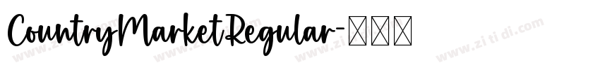 CountryMarketRegular字体转换
