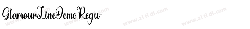 GlamourLineDemoRegu字体转换