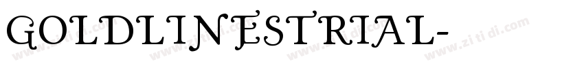 GoldLinesTrial字体转换
