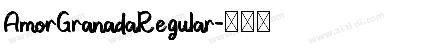 AmorGranadaRegular字体转换
