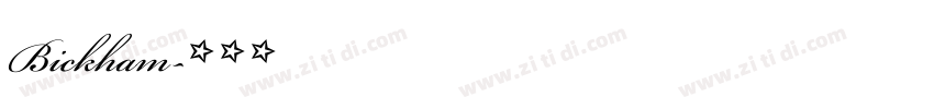 Bickham字体转换