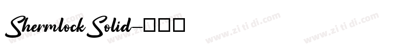 ShermlockSolid字体转换
