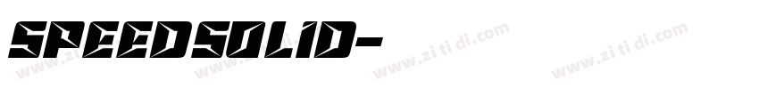 SpeedSolid字体转换