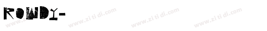 Rowdy字体转换