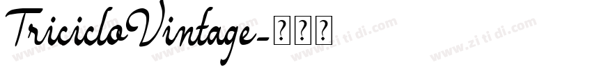 TricicloVintage字体转换