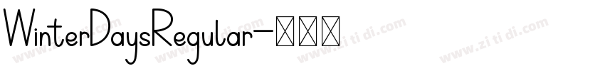 WinterDaysRegular字体转换