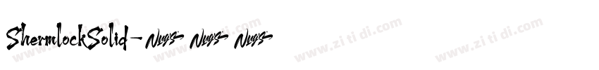 ShermlockSolid字体转换