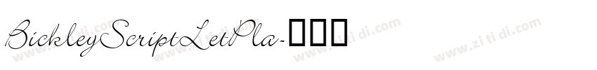 BickleyScriptLetPla字体转换