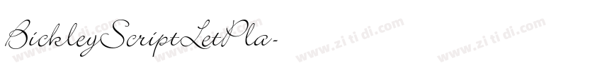 BickleyScriptLetPla字体转换