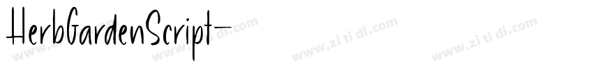 HerbGardenScript字体转换