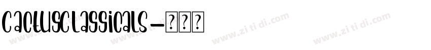 CactusClassicalS字体转换