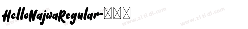 HelloNajwaRegular字体转换