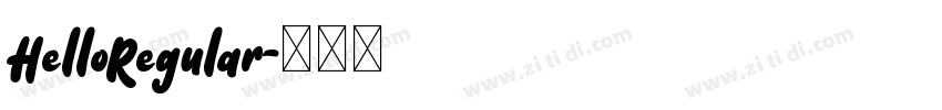 HelloRegular字体转换