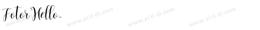 FotorHello字体转换