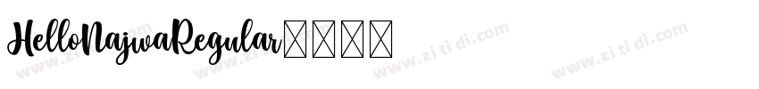 HelloNajwaRegular字体转换