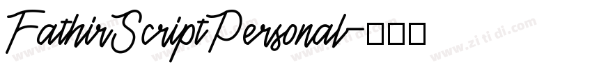 FathirScriptPersonal字体转换