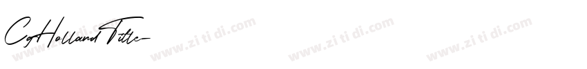 CgHollandTitle字体转换