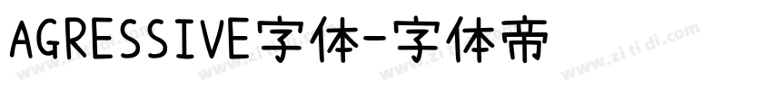 AGRESSIVE字体字体转换