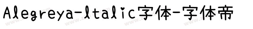 Alegreya-ltalic字体字体转换