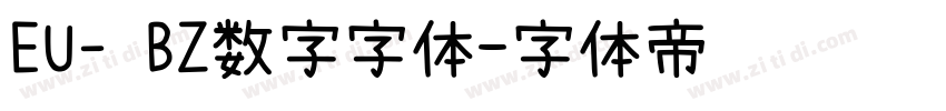 EU–BZ数字字体字体转换