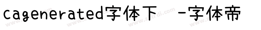 cagenerated字体下载字体转换