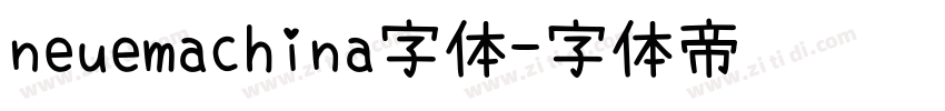 neuemachina字体字体转换