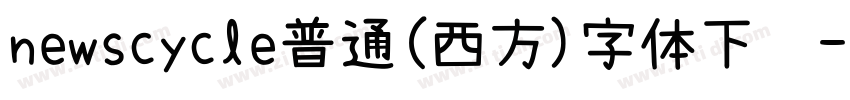 newscycle普通(西方)字体下载字体转换