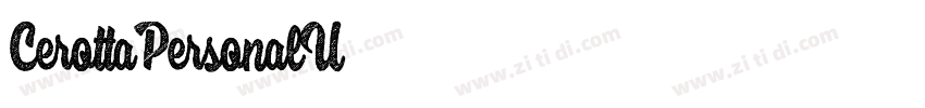 CerottaPersonalU字体转换