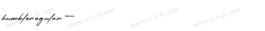 humbleregular字体转换