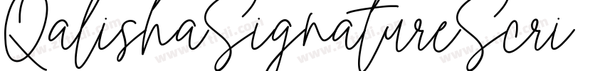 QalishaSignatureScri字体转换