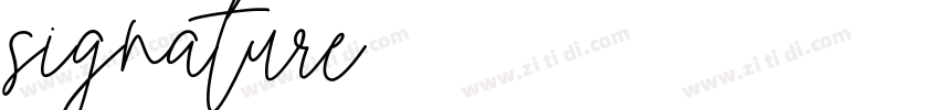 signature字体转换
