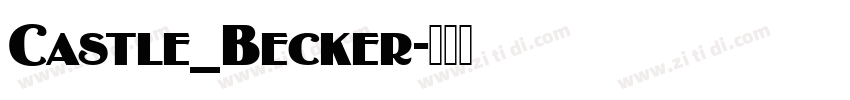 Castle_Becker字体转换