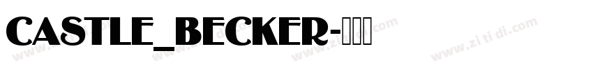 Castle_Becker字体转换