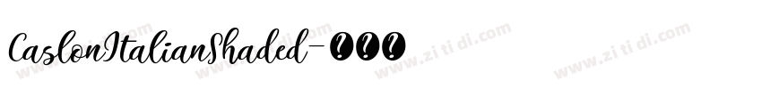 CaslonItalianShaded字体转换