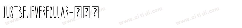 justBelieveRegular字体转换