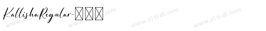 KallishaRegular字体转换
